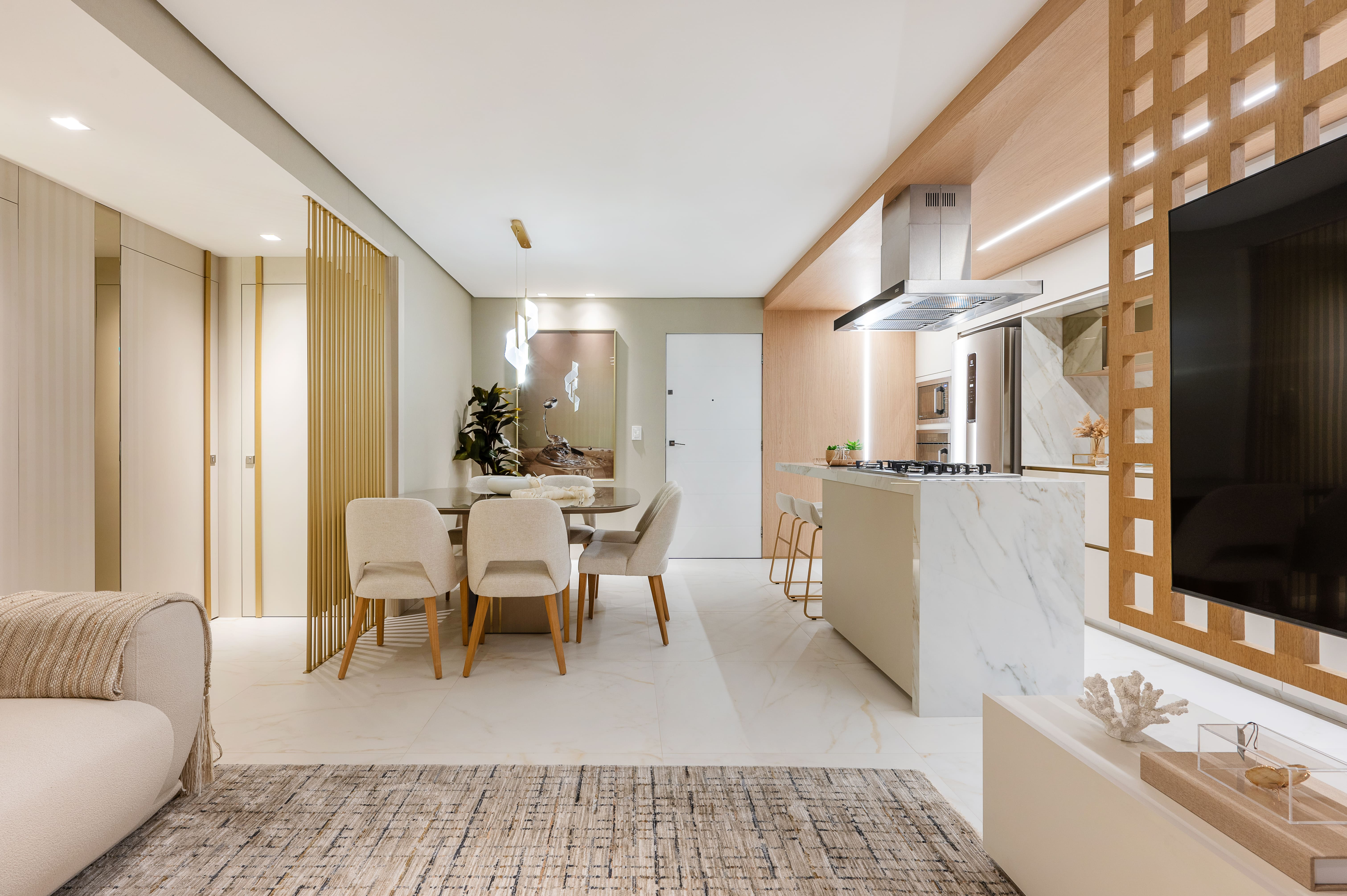 sala de estar e jantar